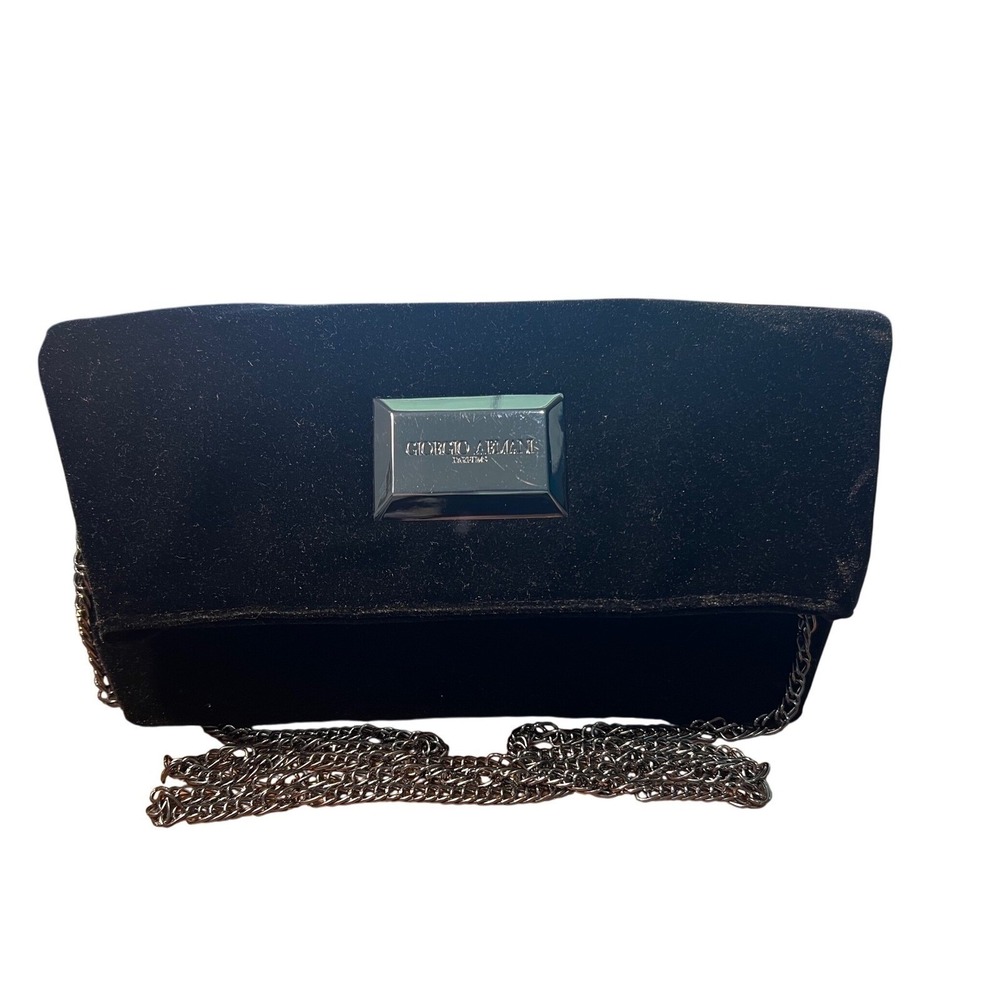 Emporio Armani Black Clutch Pouch Converted to Crossbody Shoulder Bag New